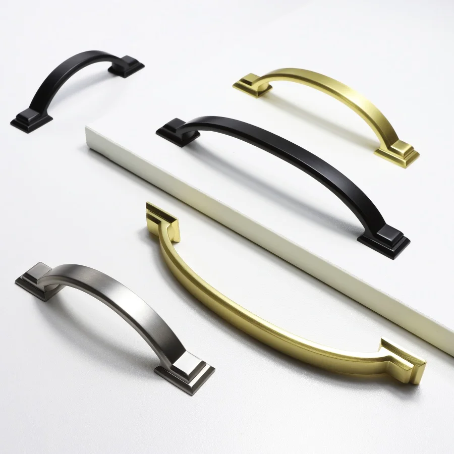Cabinet Handles Solid Kitchen Closet Drawer Knobs Wardrobe Zinc alloy Door Pulls handles for furniture