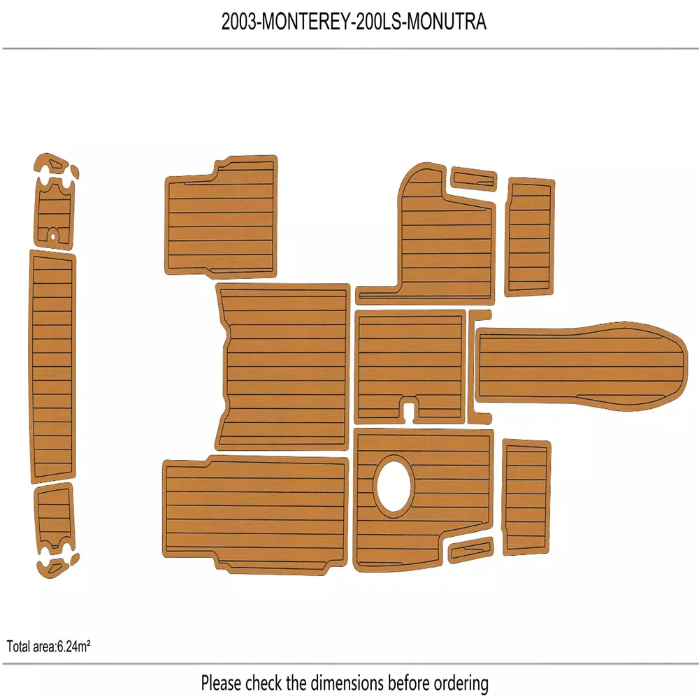 

2001-2004 Monterey 200LS кабина для плавания, платформа для плавания 1/4 дюйма 6 мм EVA, напольный коврик из искусственного пенопласта, самоклеящийся коврик в стиле морского мариномана Gatorstep