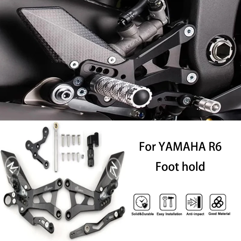 MTKRACING For YAMAHA R6 2015-2024 Step up pedal adjustable rear foot pedal gear lever brake kit