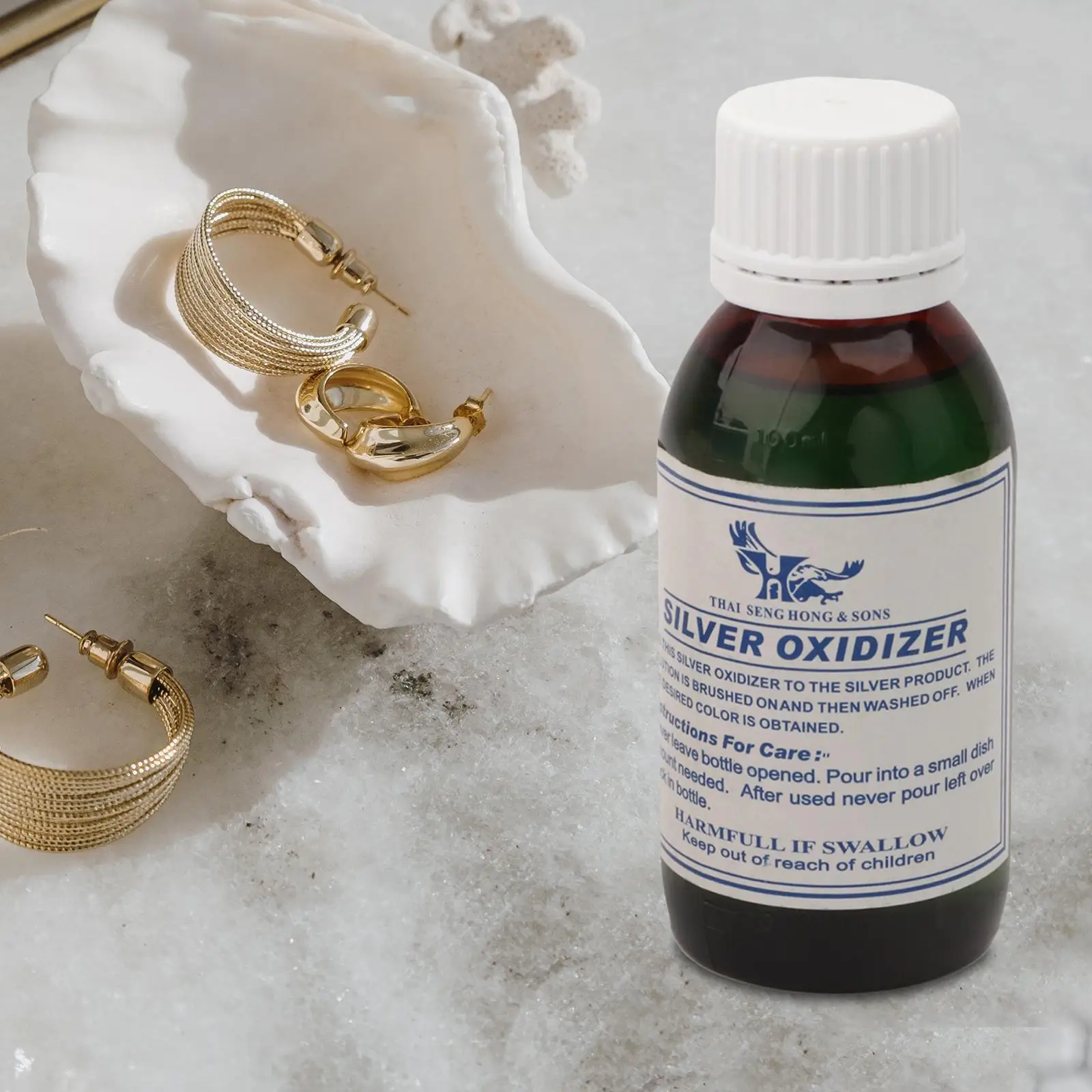 

Стабилизированный раствор для окисления серебра, 100 мл, чернеющая жидкость, восстанавливает аутентичные состаренные эффекты, ретро-дизайн, изготовление ювелирных изделий