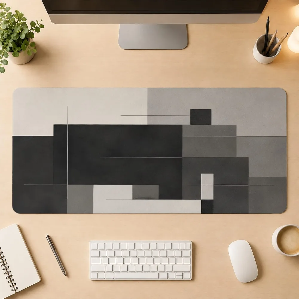 Simple solid-color rectangular design, with anti-slip bottom padding. Suitable for desks, computer tables, desktop decoration