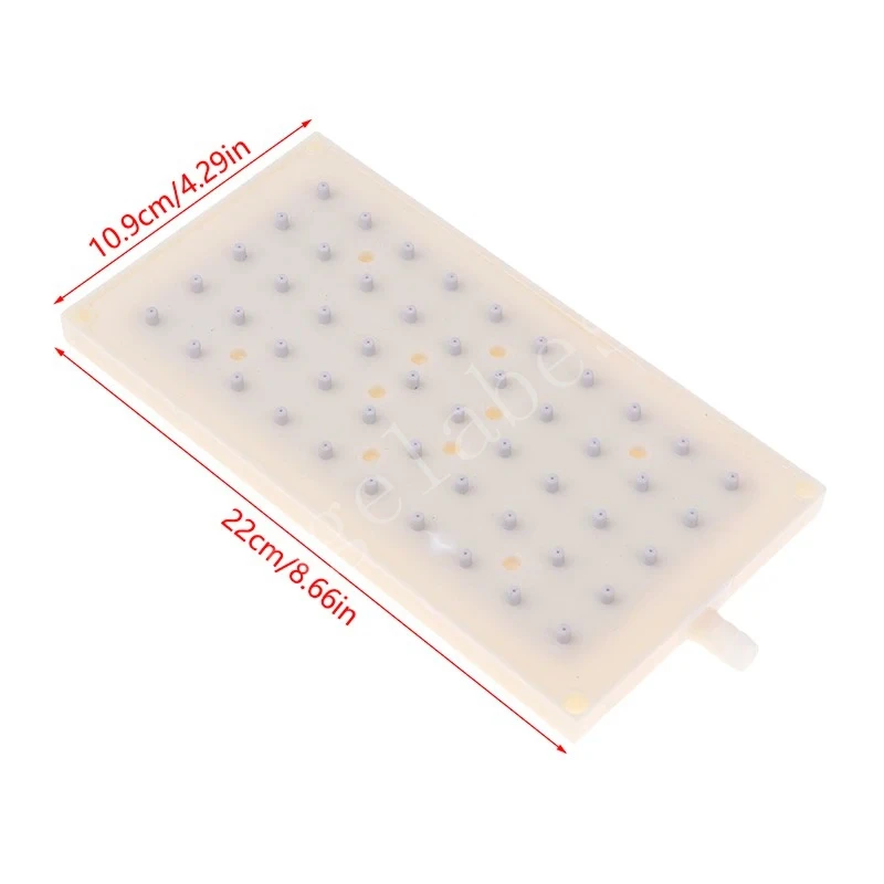 ABS 20.5X10.9cm Rectangular Shower 10mm Intubation Type Interface Shower Head 5 * 10 Hole Top Spray Shower Head Accessories