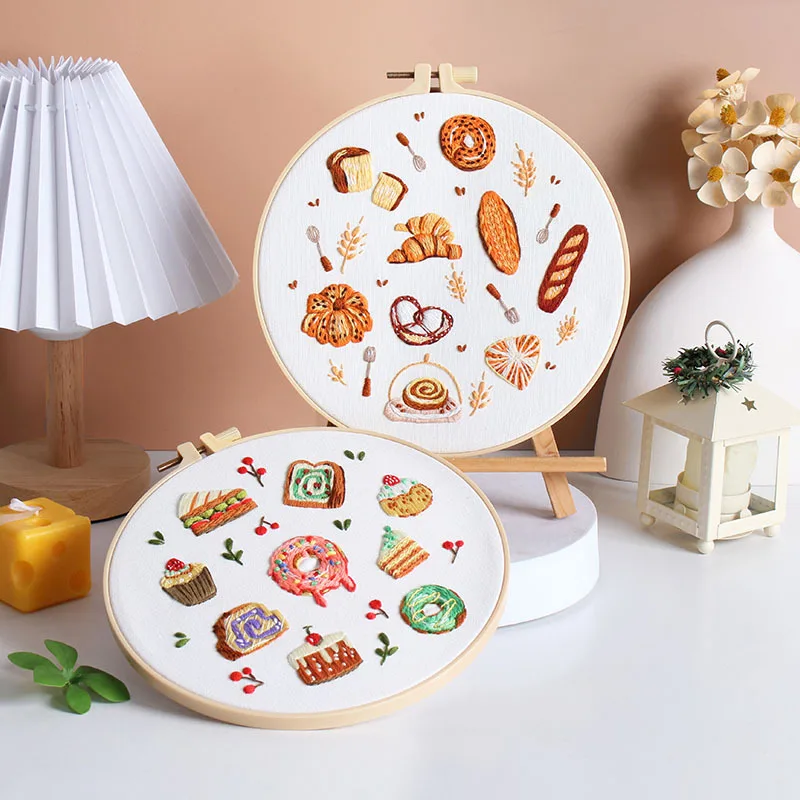 طقم تطريز بأسلوب مختلط مع تعليمات EN، خيط، قماش مختوم، إبرة لديكور الغرفة بنفسك #5