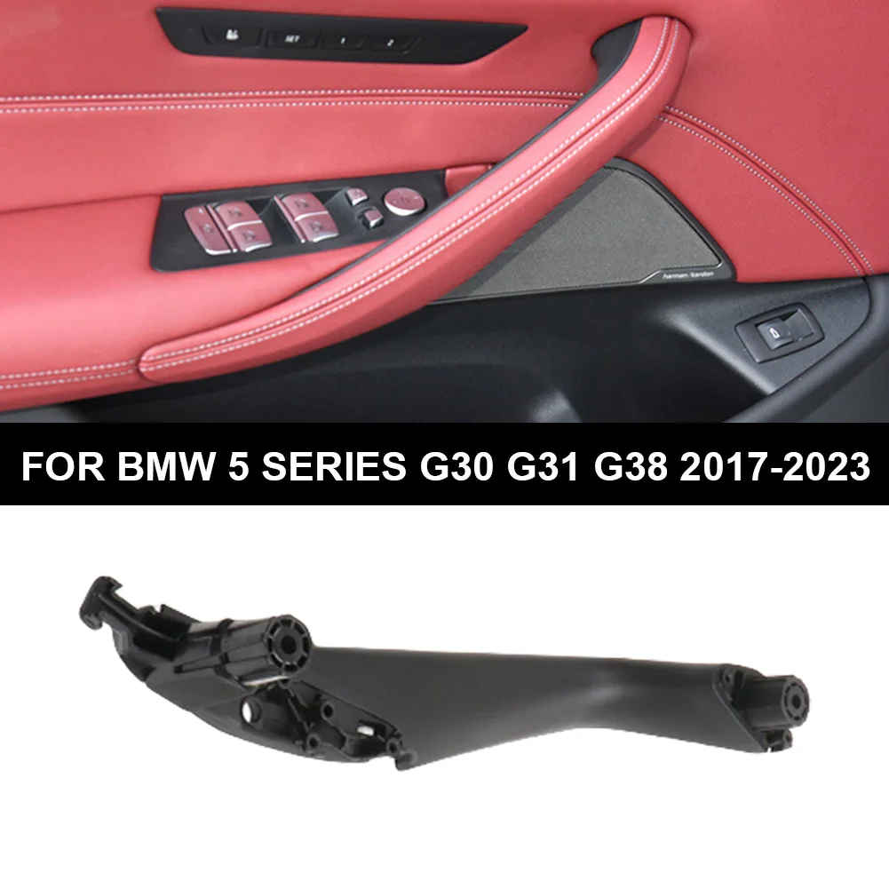 Pour BMW série 5 G30 G31 G38 17-23 poignée de porte de voiture panneau intérieur garniture gauche droite porte tirer poignée en Fiber de carbone voiture porte tirer saisir