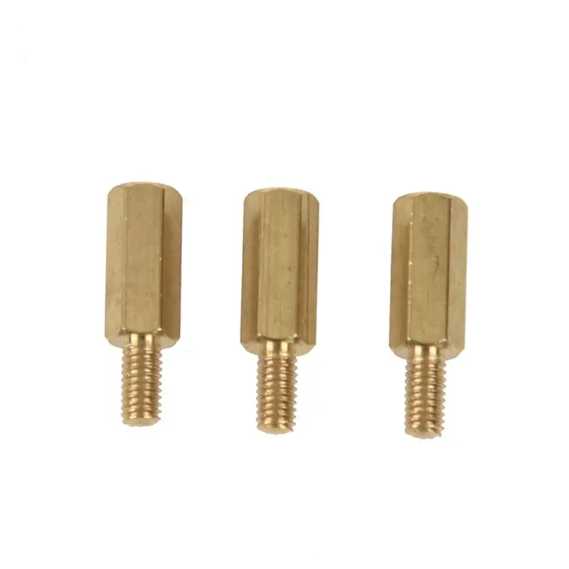 PORK-200 Pcs M3 Male X M3 Female 11Mm Length Brass Screw Thread PCB Stand-Off Spacers