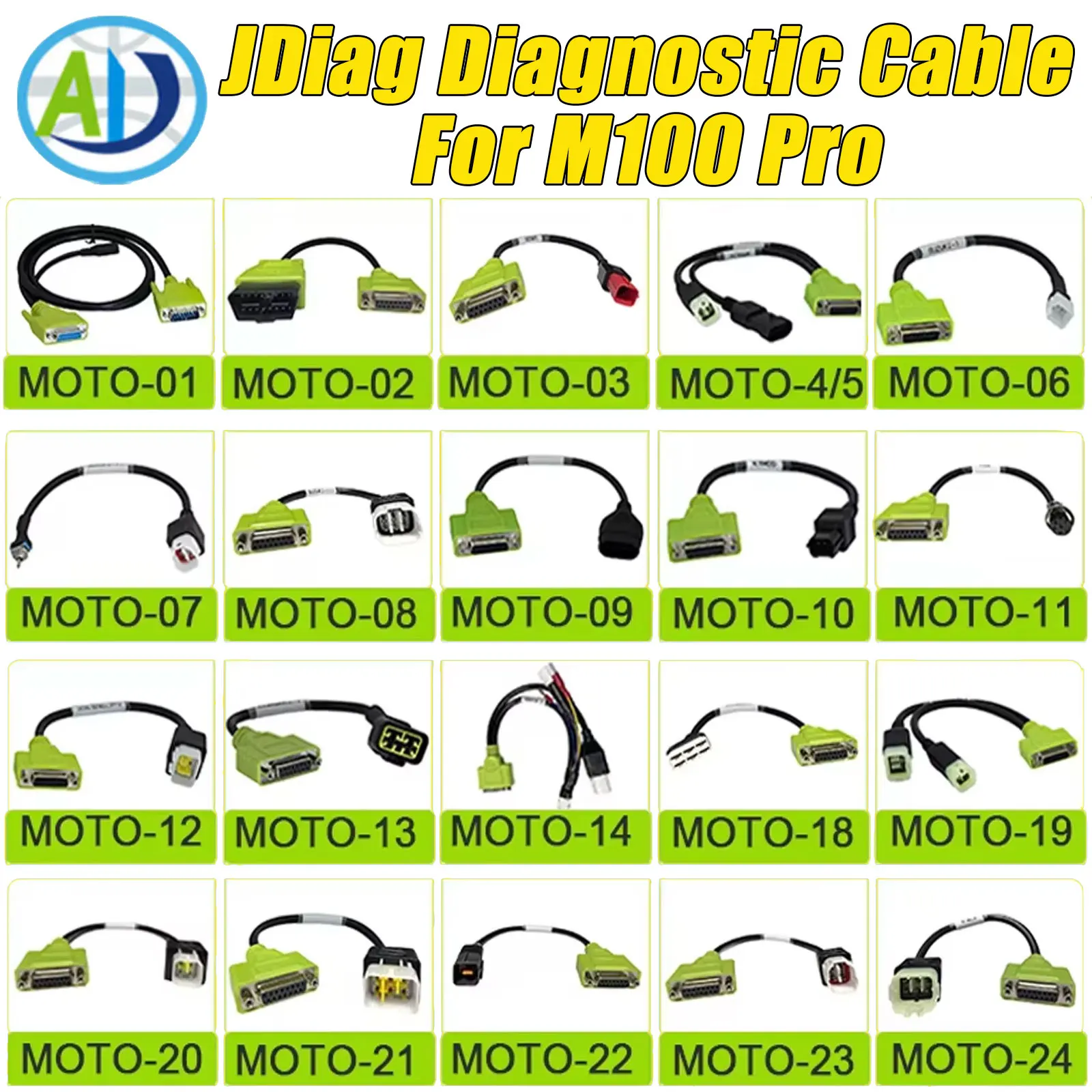

OBD2 Cable For JDiag M100 PRO Motorcycle Locomotive EFI Inspection Cable Diagnostic Cable For Yamaha Honda Kawasaki Suzuki KTM