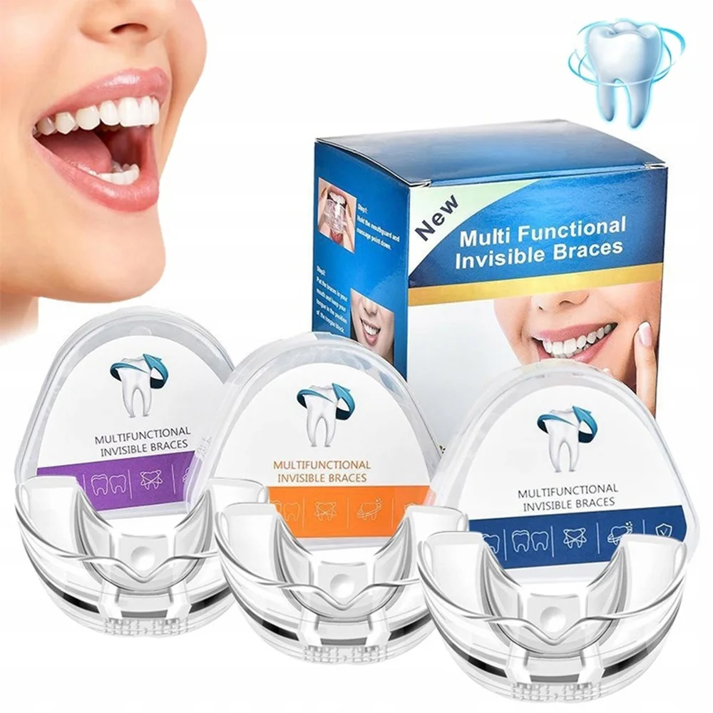 Nuovi Apparecchi Ortodontici Dentali, Apparecchi Ortodontici a 3 Fasi, Set di Vassoi in Silicone per Allineamento Denti, Accessori Dentali Universali