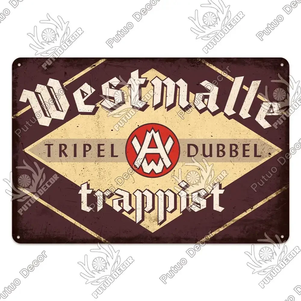 Putuo Decor Bier Merk Metalen Bord Vintage Tin Bord Decoratieve Plaquette Muur Decor Bar Pub Man Grot Woonkamer Decoratie