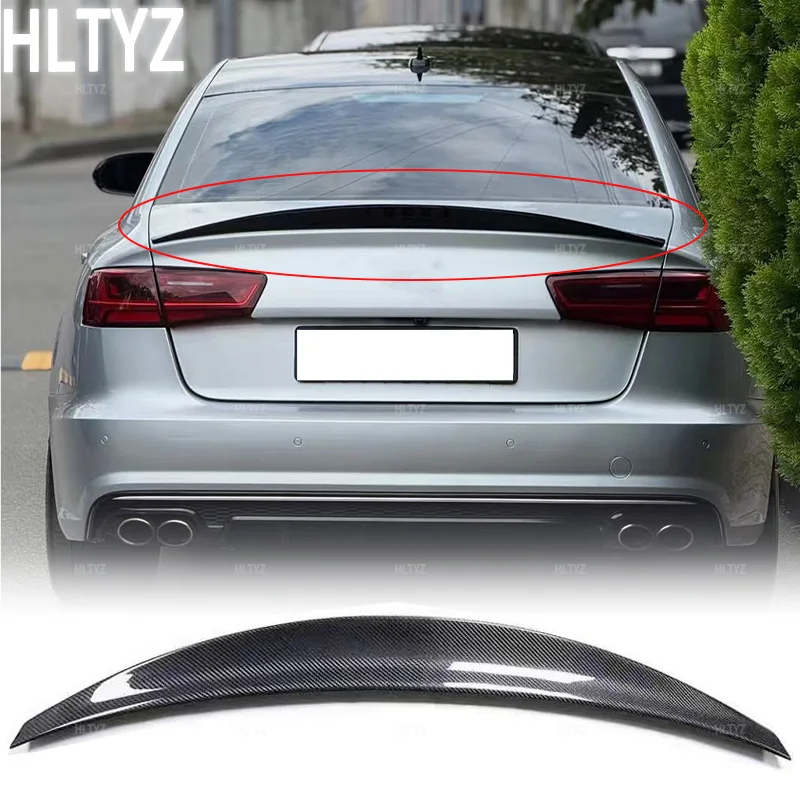 

For Audi A6 C7 HK Style 2012-2016 True Carbon Fiber Rear Wing Performance Car Accessory Genuine Carbon Fiber Spoiler