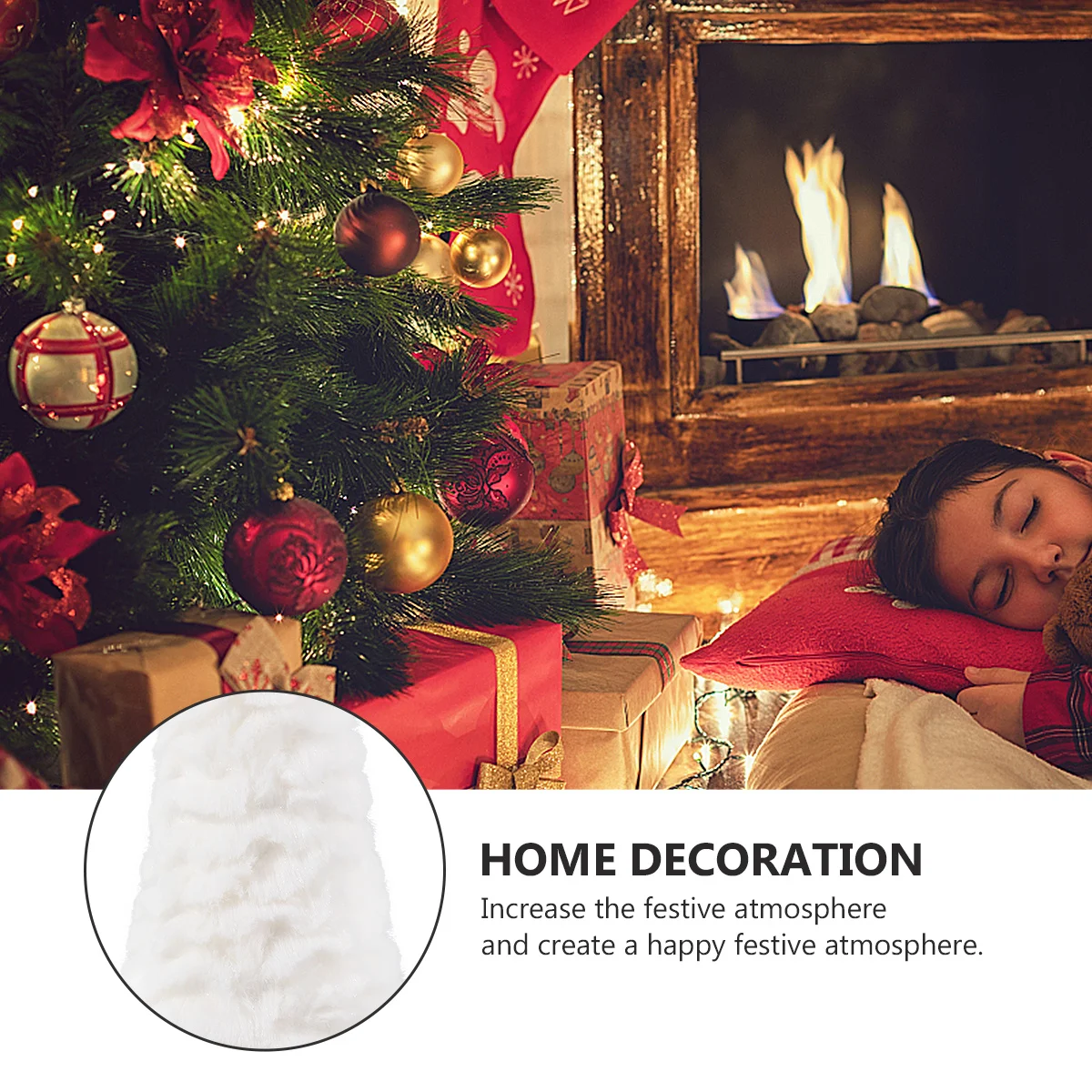 

2Pcs Pure White Snow Flannel Christmas Tree Holiday Decorations Eco Friendly Wooden Material Perfect for Festive Atmosphere