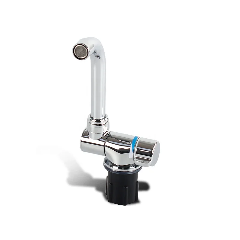 

Современный смеситель для дома на колесах с одной ручкой, вращающийся складной кухонный смеситель для горячей и холодной воды, аксессуары OEM