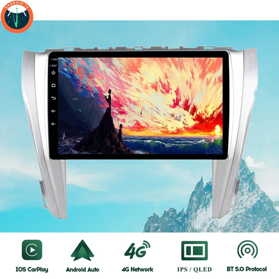 

2Din Android 14 Carplay Auto Car Radio DVD Cassette Player For Toyota Camry 50 55 2014 - 2017 GPS Stereo Tape Recorder 4G Lte