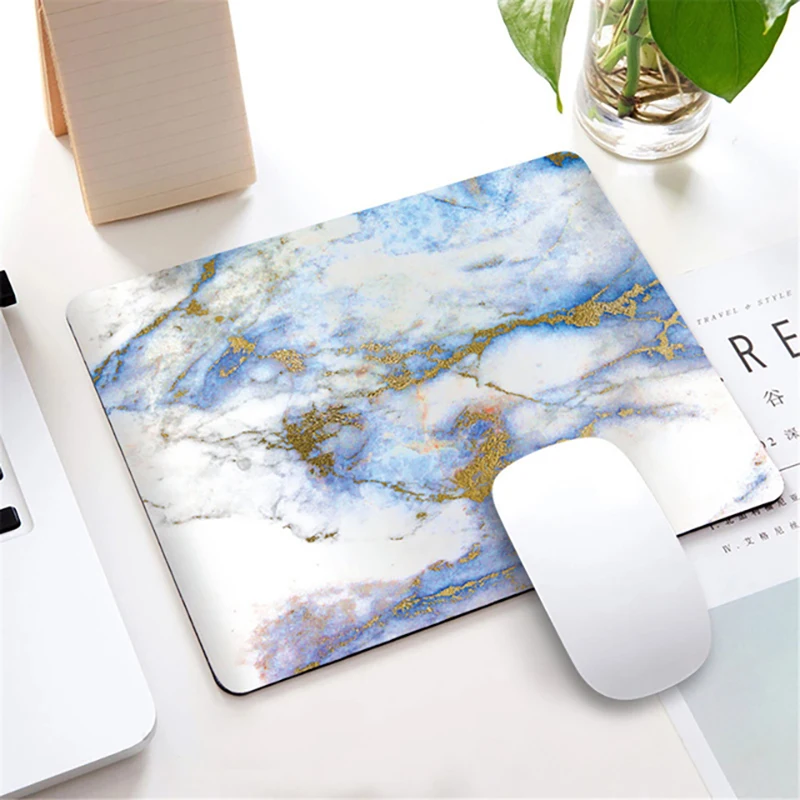 Ins Style Marble Mousepad Table Mat Costers Laptop Computer Keyboard Mouse Pad Wrist Rest Desk Organizer Office Supplies 22X18cm