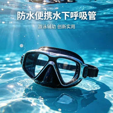 Portable Waterproof Diving Snorkel Set for Underwater Breathing with Swimming Assistance Material