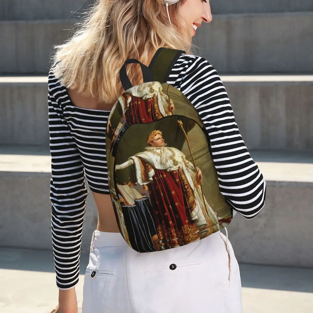 

Emperor Napoleon Bonaparte Student Backpack School Bag Hiking Travel Daypack for Boys Girls Bookbag Shoulder Bags
