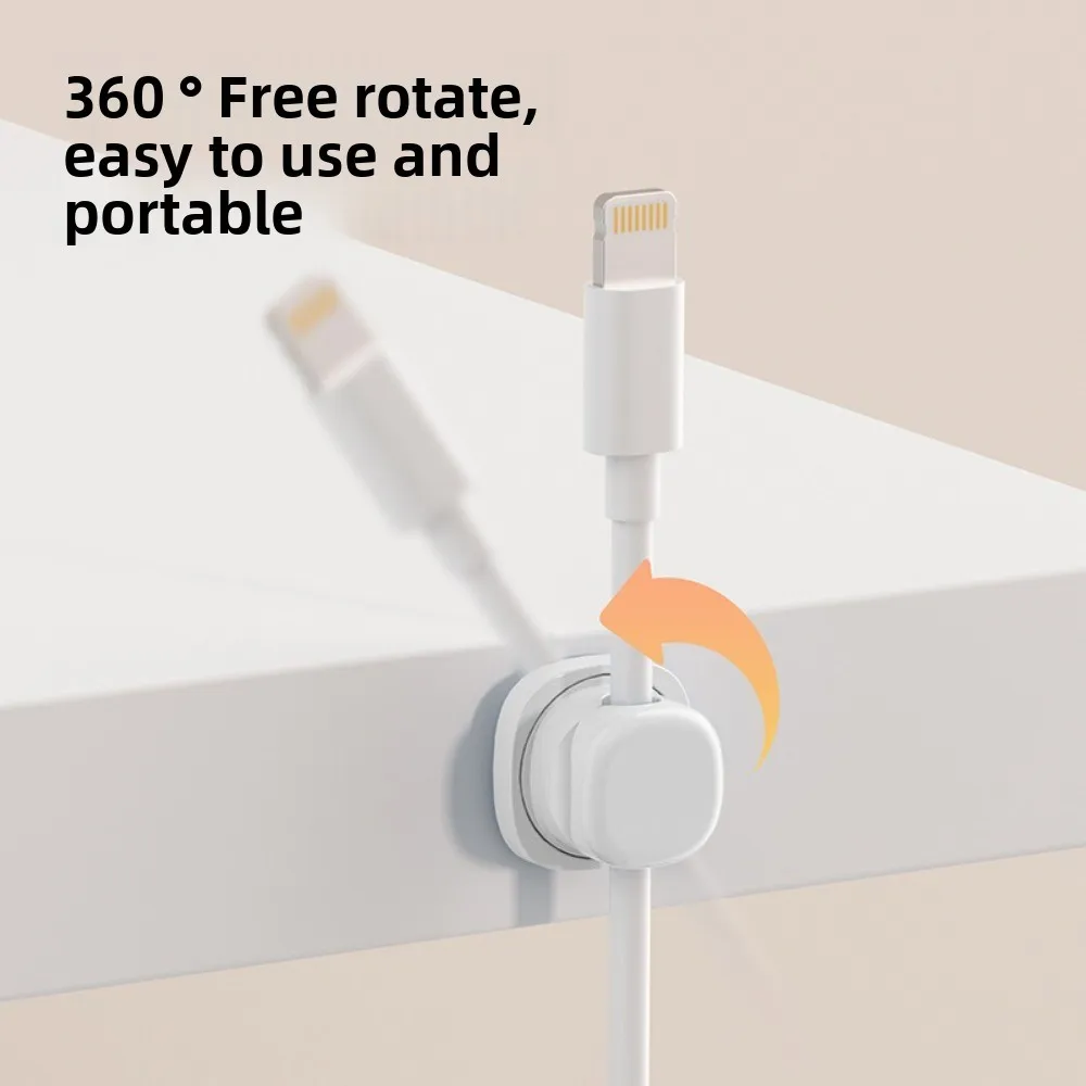 3Pcs Data Cable Holder Multifunction Cable Clips Portable Adjustable Cable Holder Smooth Cable Organizer Home