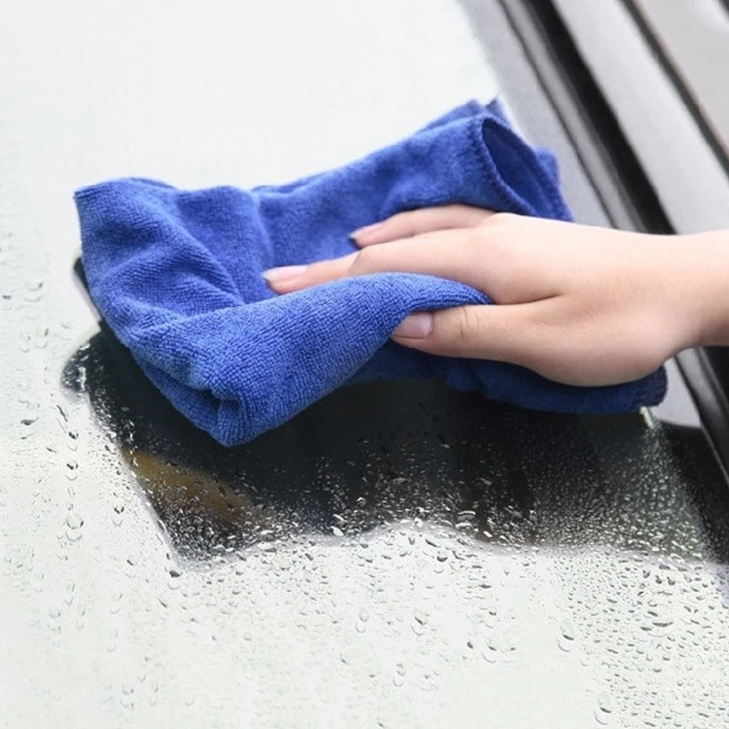 10 Pieces of Ultra-Fine Fiber Square Absorb Water Without Lint Use Car Wash Daily Cleaning Absorbent TowelJAS