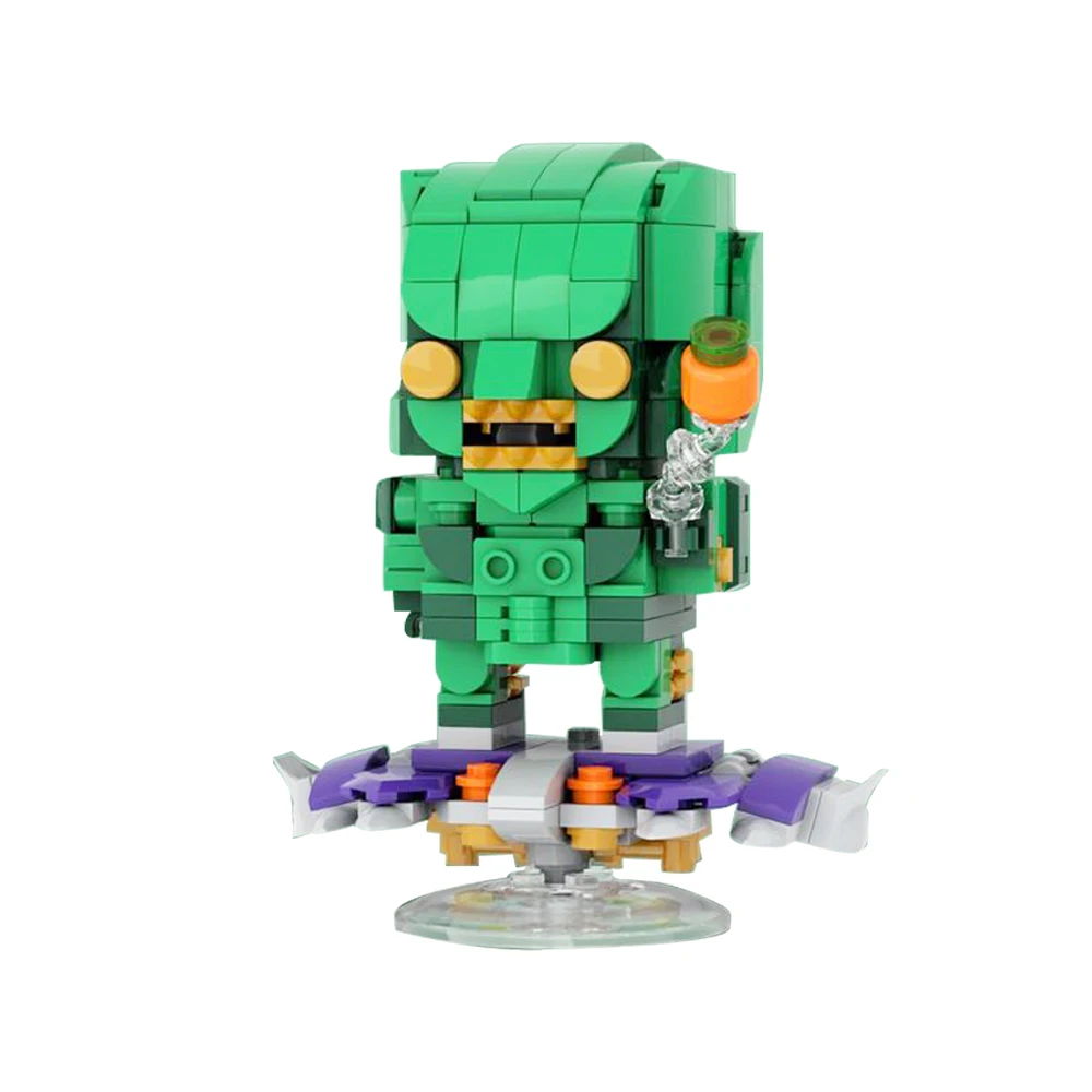 Gobricks MOC Green Goblined Brickheadzs Building Block set Film Anime Monster Spiders Model DIY Bricks Toy for Children Gift