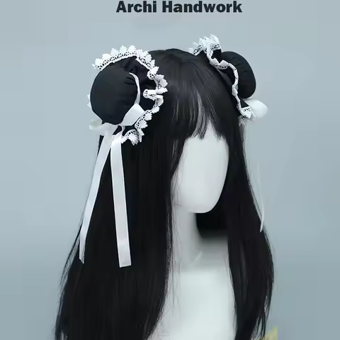 Archi Handwork Anime Chinese Girl Lolita Maid Headwear Hanfu Hairpin Cosplay Performance Props
