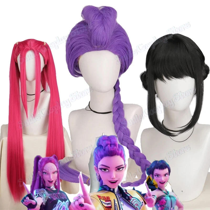 

Rumi Mira Zoey Cosplay Wig KPop Demon Hunters Superstar Anime Rumi Mira Zoey Wigs Idol Long Hair Halloween Party Women Girls