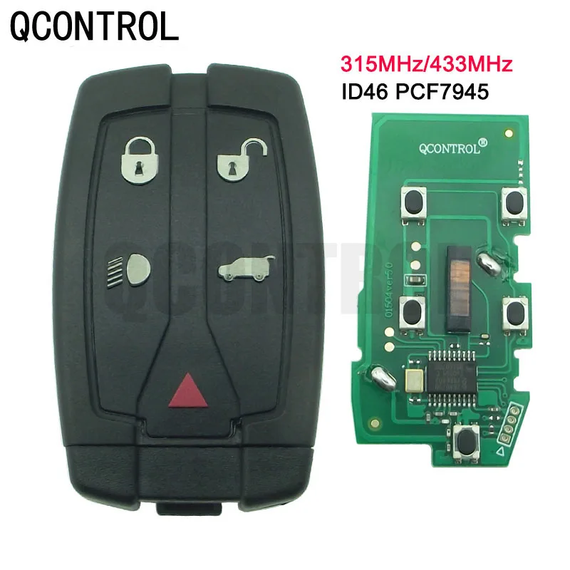 

QCONTROL Car Remote Key 315MHz 433Mhz For Land Rover Freelander 2 Auto Smart Remote Control Blank Key ID46 PCF7945 Chip