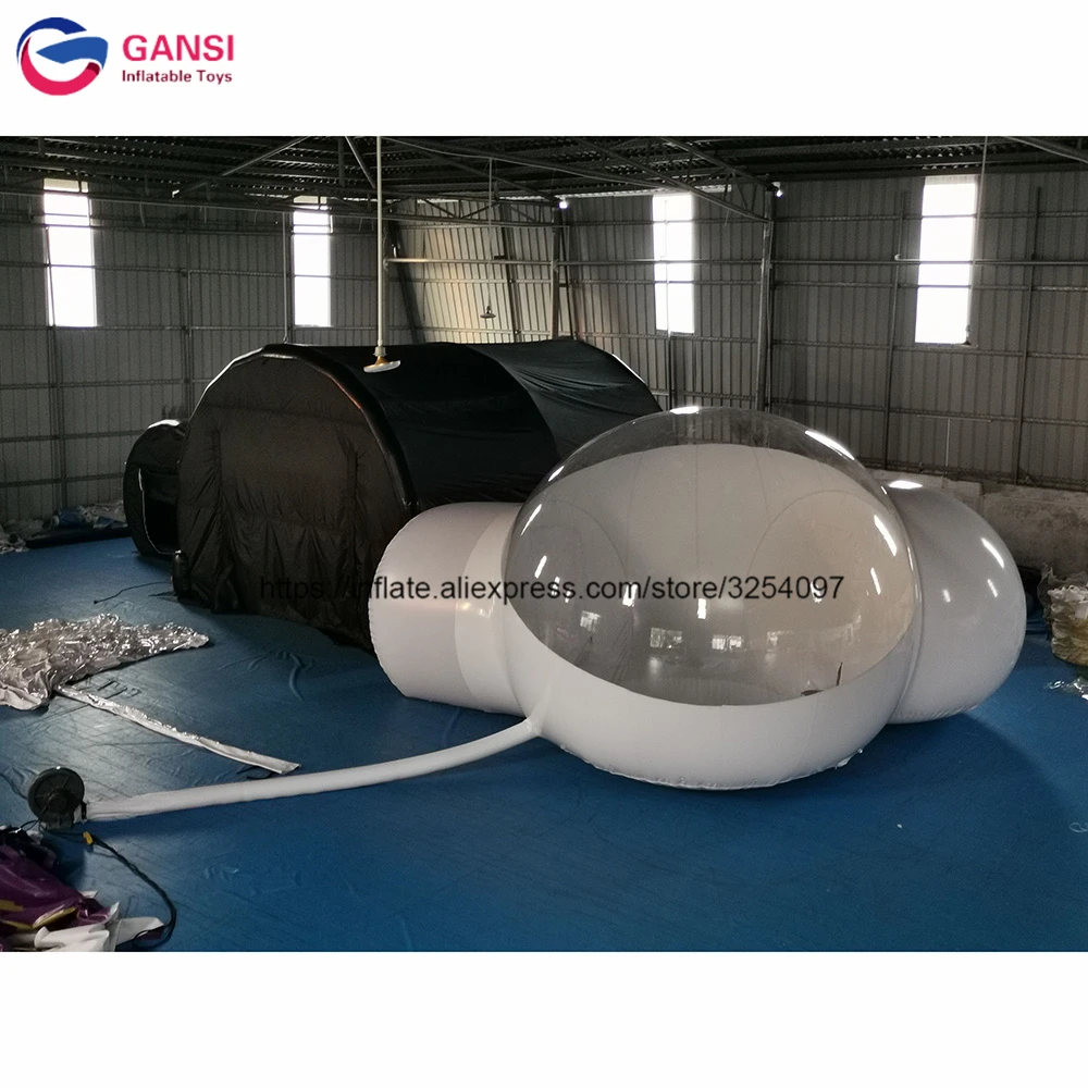 High Quality Inflatable Igoo Dome House Clear Inflatable Bubble Camping Tent With Bathroom