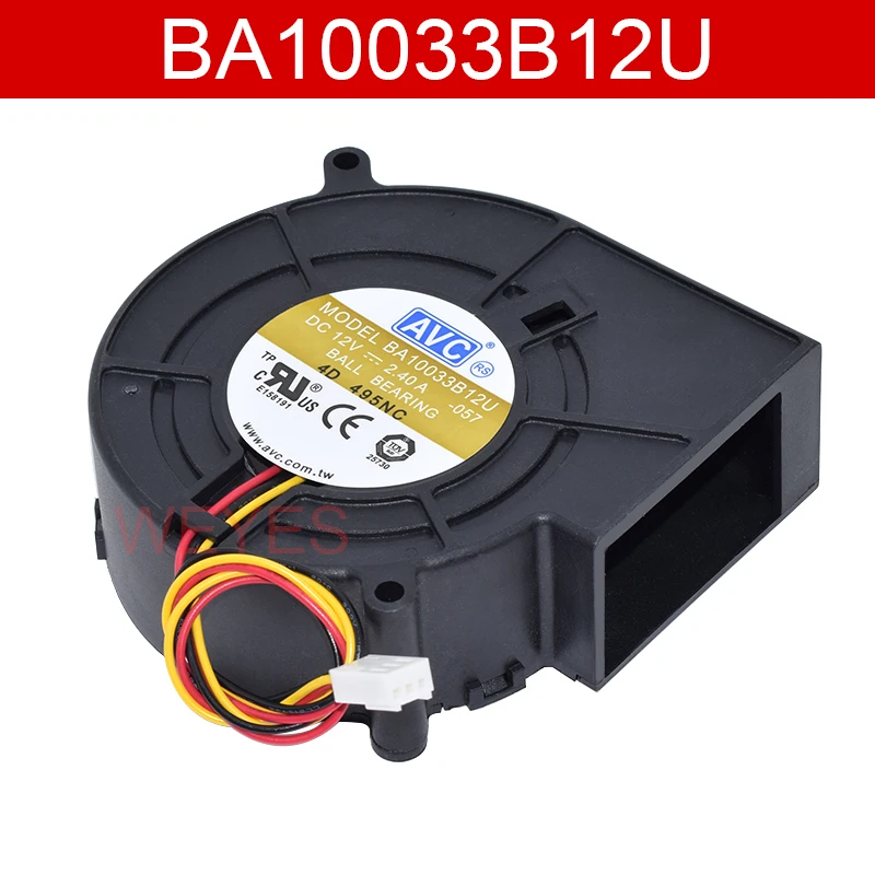 BA10033B12U-ventiladores de refrigeración, 9CM, 9733, 97x94x33, cc 12V, 2.4A, 3 cables para AVC, ordenador, cpu, nuevo