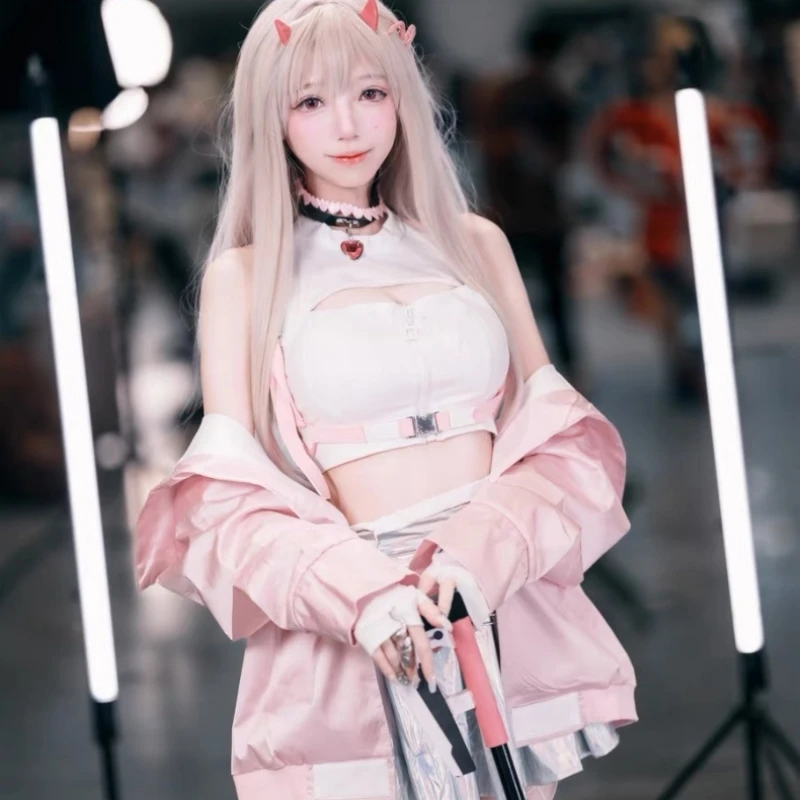 

Popular Cosplay Costume Halloween Pink Fashion Personality Casual Anime Cartoon Campus Stage Comic Show Goddess Cosplay Costume