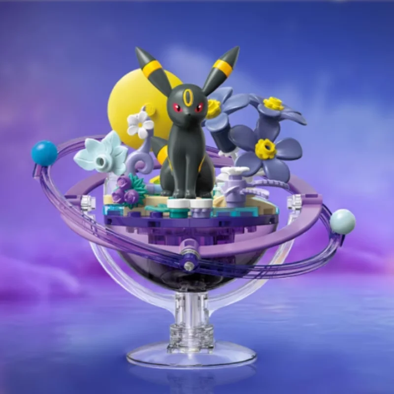 In Stock Keeppley Anime PokéMon Eevee Family Planet Series Assembly Model Toy Ornaments Collection Action Figure Toy Gift