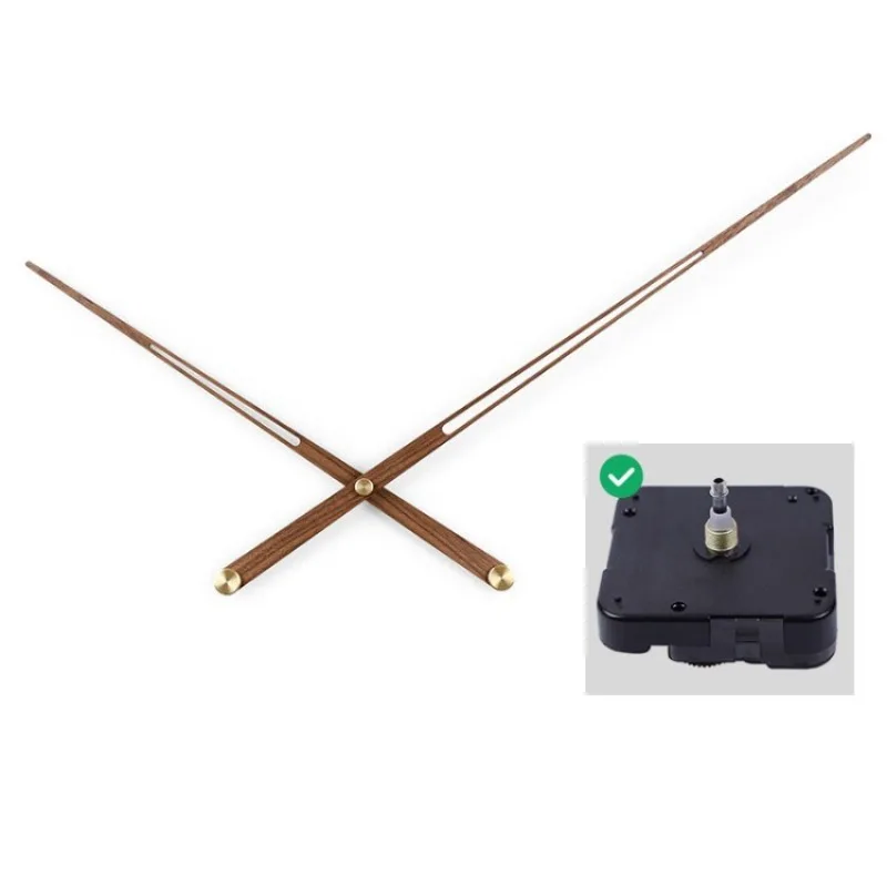 

Solid Wood Spanish Wall Clock Pointer Movement DIY Accessories Minimalist Creative Luxury Large Torque Wall Clocks Wood Pointer