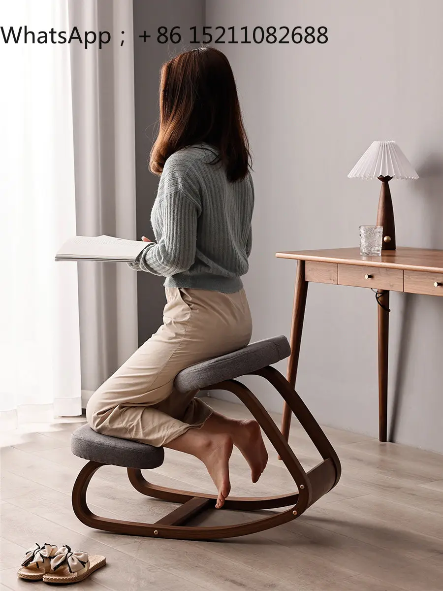 SCY computer chair home comfort sedentary staff office chair solid wood study chair sitting posture correction