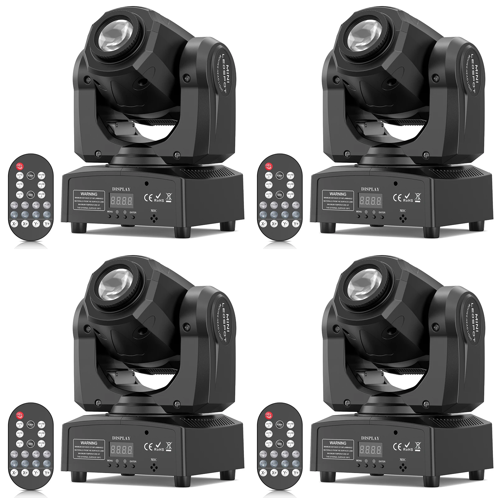 Pack de 2 projecteurs LED Gobo à motifs 150W, effet de scène, DMX512 et télécommande sans fil pour KTV, mariage, concert, boîte de nuit