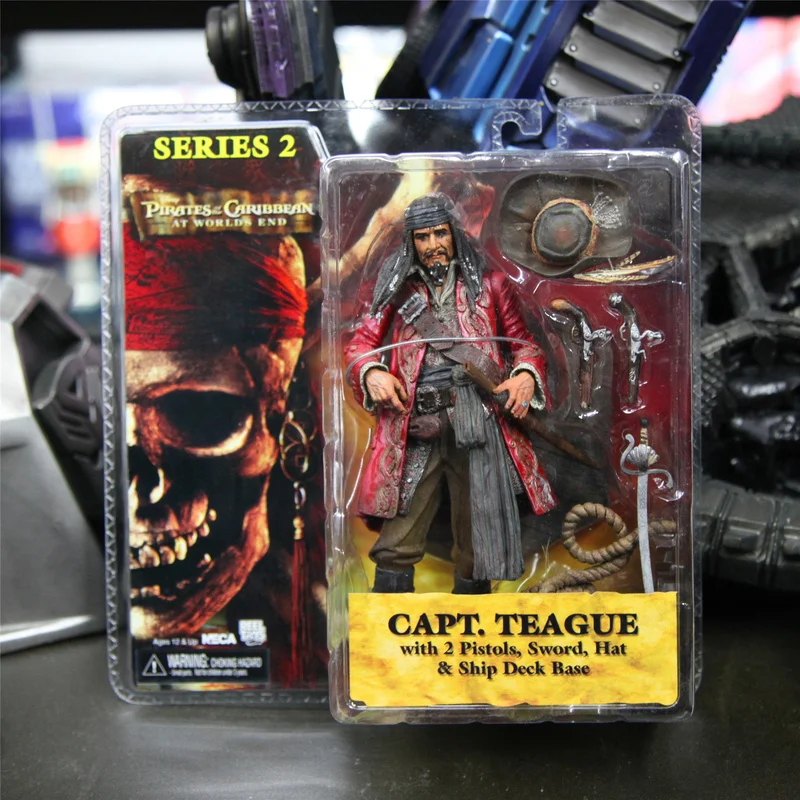 Anime Movie Animation Peripheral Series Toys Pirates Of The Caribbean 2 Captain Teague E Movable Doll Genuine New