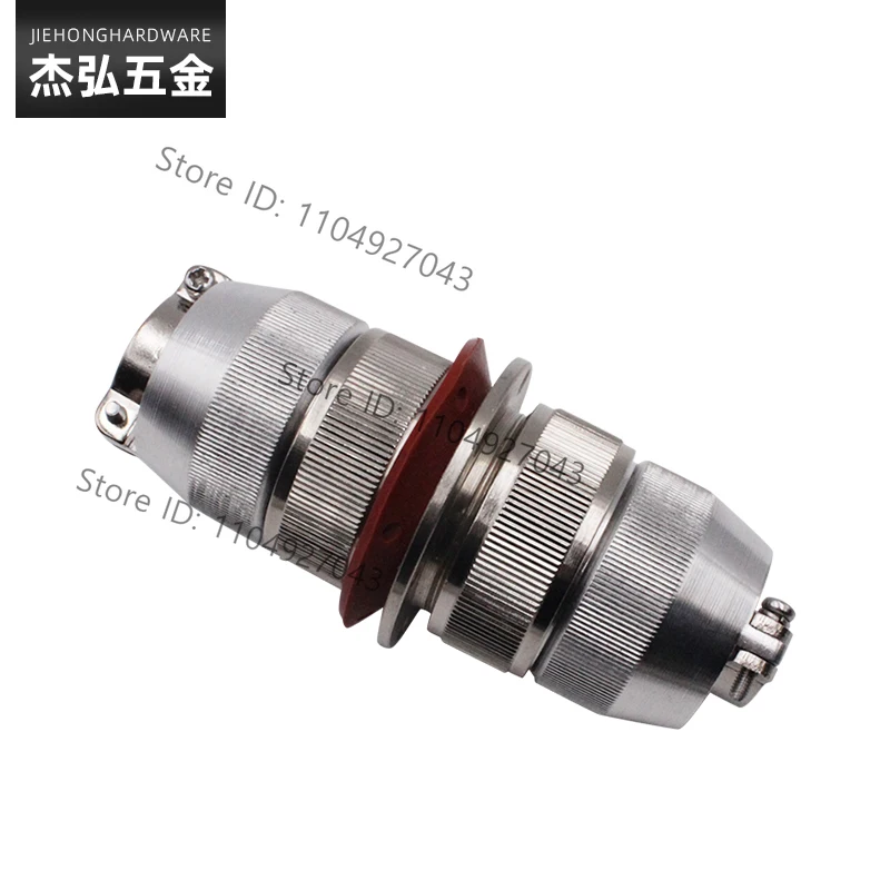 Vacuum air seal aviation plug through wall butt connector double plug