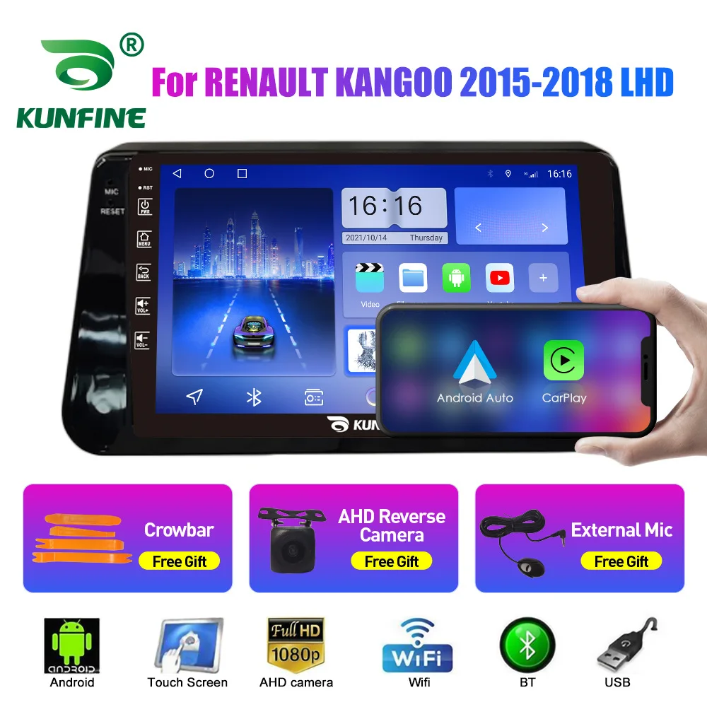 Suitable For Renault KANGOO2015-2018 Left Peptide 9 Inch Android Car Navigation GPS Reversing Image Integration
