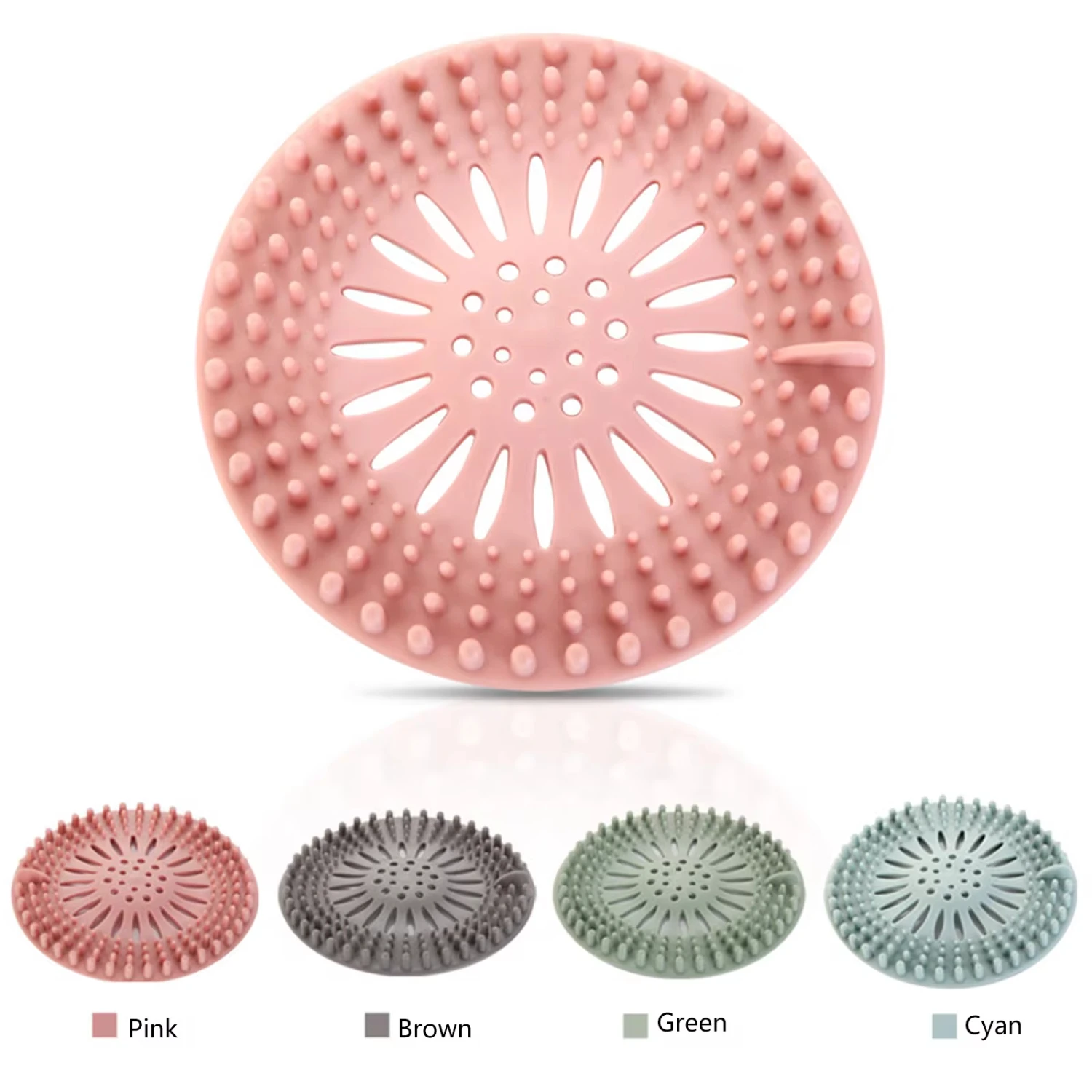 New Set of 4 Colorful Sink Strainers - Durable, Easy to Install and Remove, Hair Catcher  Kitchen and Bath