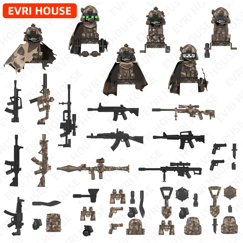 

Special Forces Mini Building Blocks Dolls Bricks Action Figures Sniper Commando Scout Toys for Children WM6168