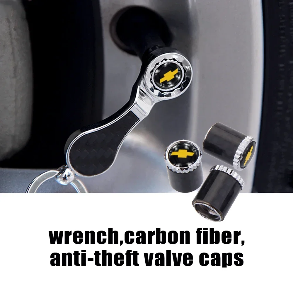 

Car Tire Valve Cover With Keychain car Modified Accessories Fit Chevrolet Silverado Impala Malibu Equinox Cruze Camaro Blazer