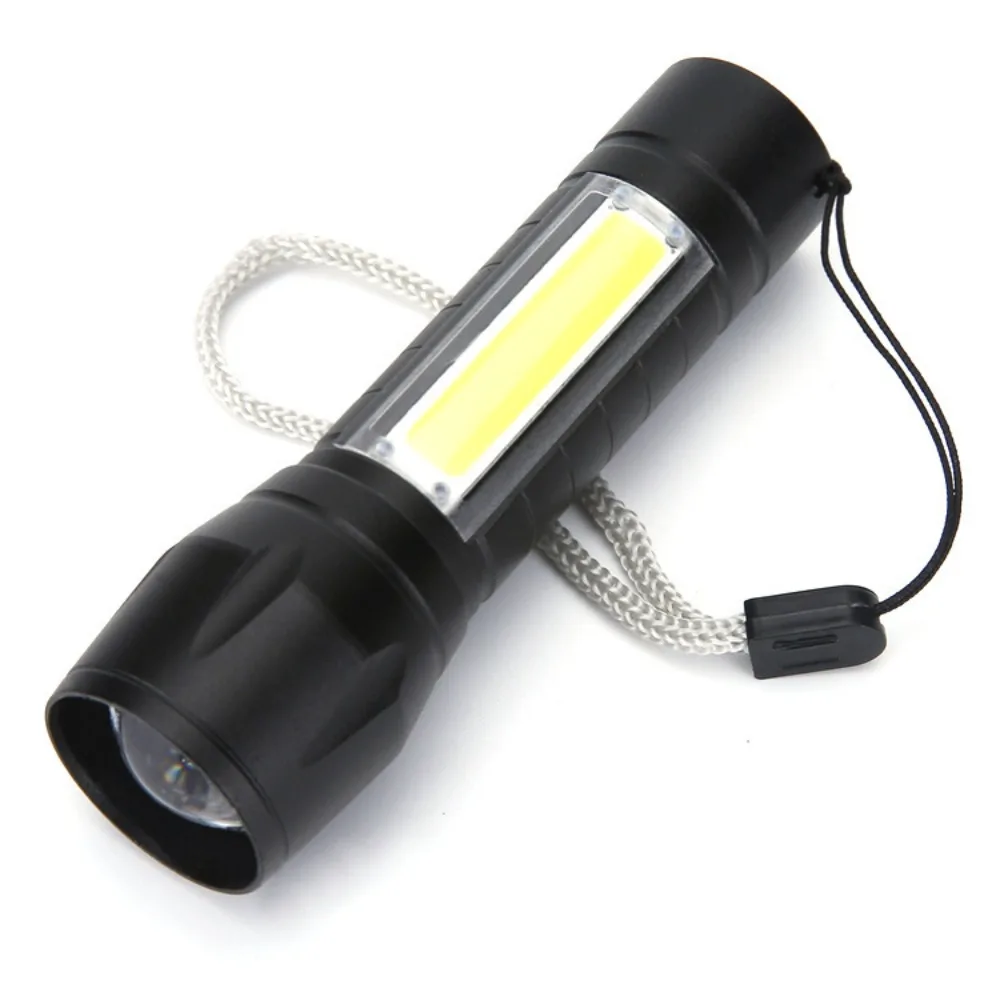 Aluminum Alloy Mini Super Bright Flashlight - Rechargeable, Portable, Zoomable LED Searchlight for Home & Emergency Use