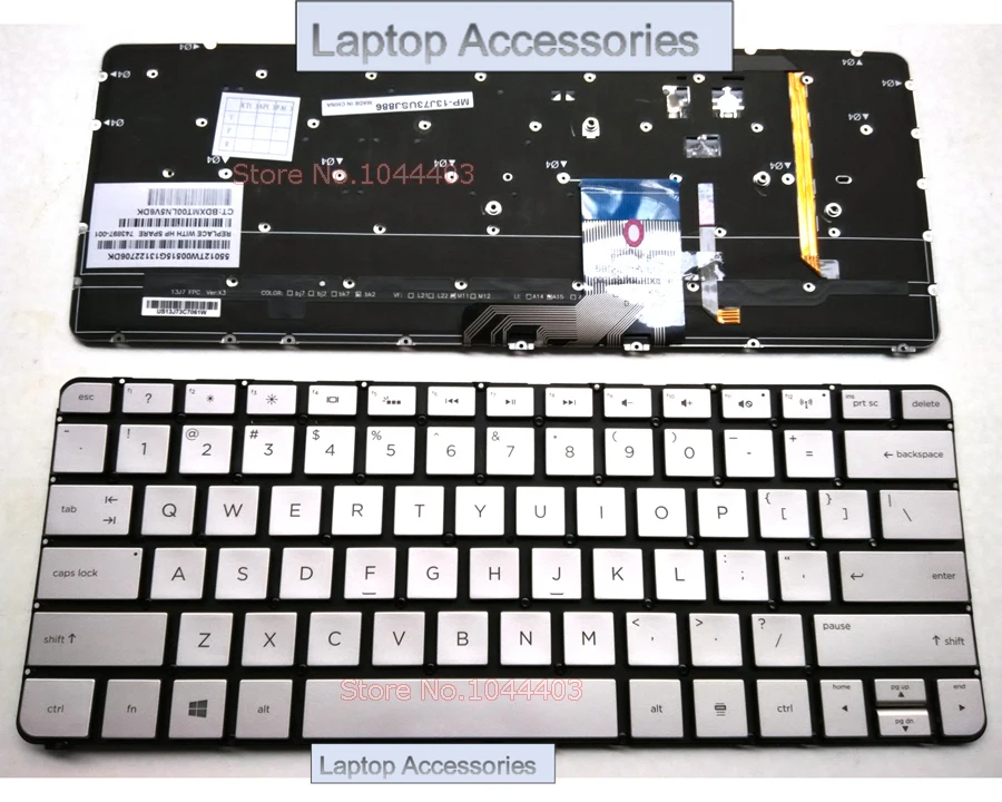 

Новая клавиатура для ноутбука HP Spectre XT Pro 13-3000 13-3010DX 13-3018CA 13T-3000 743897-001 MP-13J73USJ886, серебристая, США с подсветкой
