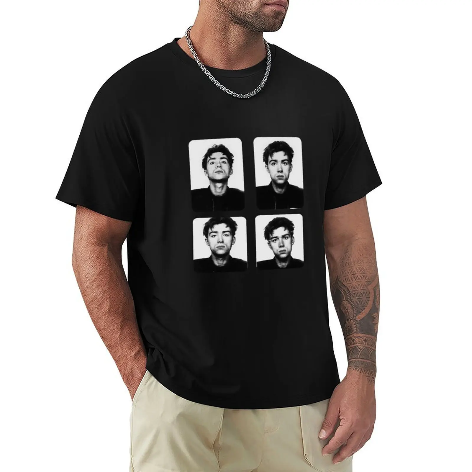 Damon Albarn T-Shirt Basic Solid Tee for Daily Use