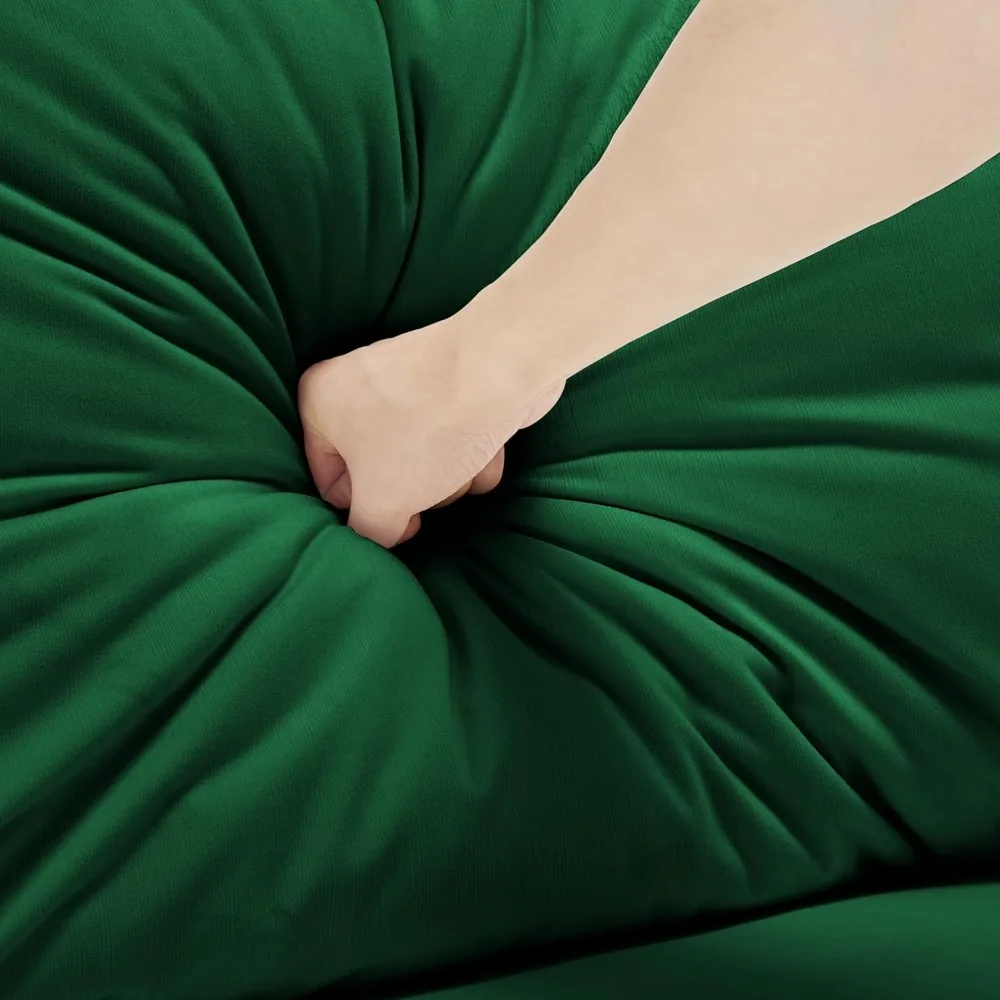 Convertible Modular Sofa Sectional Couch with Reversible Chaises,3 Seat Velvet Sectional Cloud Sofa Couch with Storage