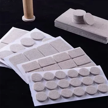 3-72Pcs Felt Chair Leg Pads 3mm Thick Floor Scratch Protecto...
