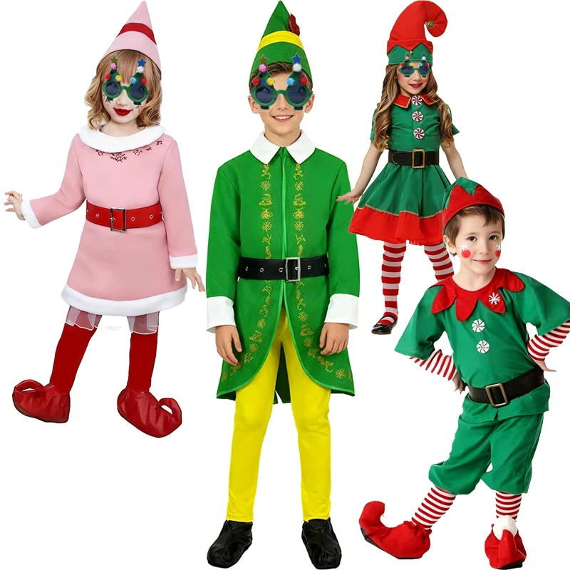 Christmas Kids Clothes Girl's New Year Dress Children's Christmas Set Boys' Xmas Costume Children's Carnival Party Gifts