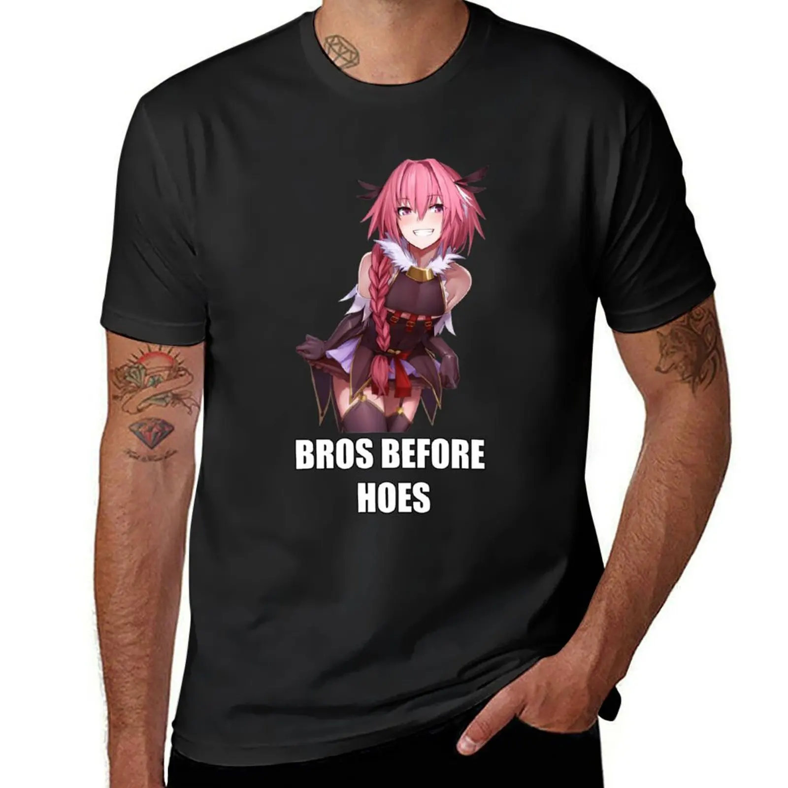 

Astolfo Bros Before Hoes Trap Meme (imp) T-Shirt Blouse tees t shirts for men cotton