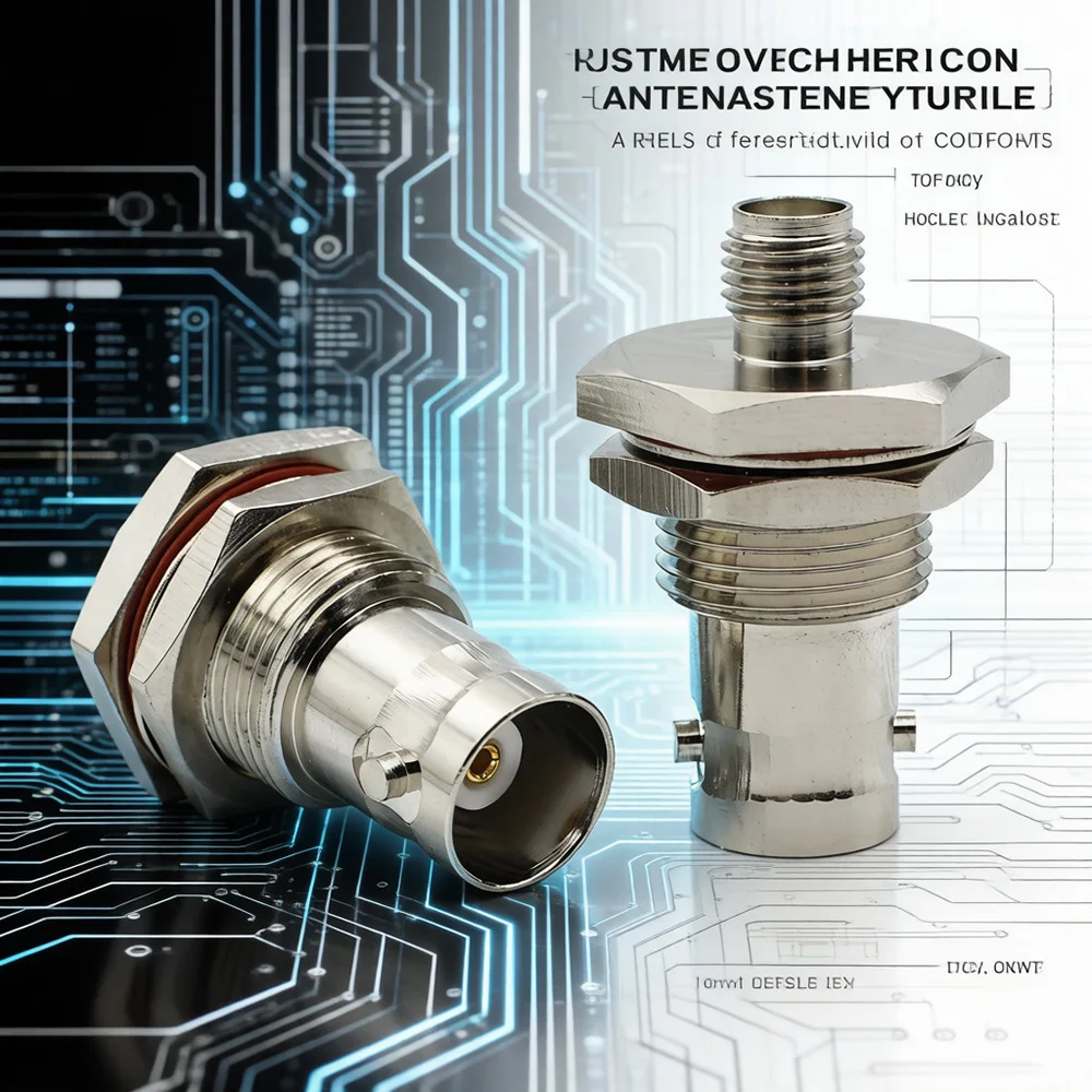 BNC female To SMA Female Jack Connector O-ring Washer Water Proof Nickel Plated Brass For WiFi Radio Antenna