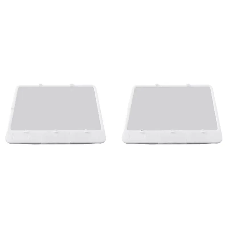 AT29-2Pcs Candy AS-SEEN-ON-TV Full Page Book Magnifier And Light To See Pages 3X Bigger, Optical Grade, Anti-Glare White