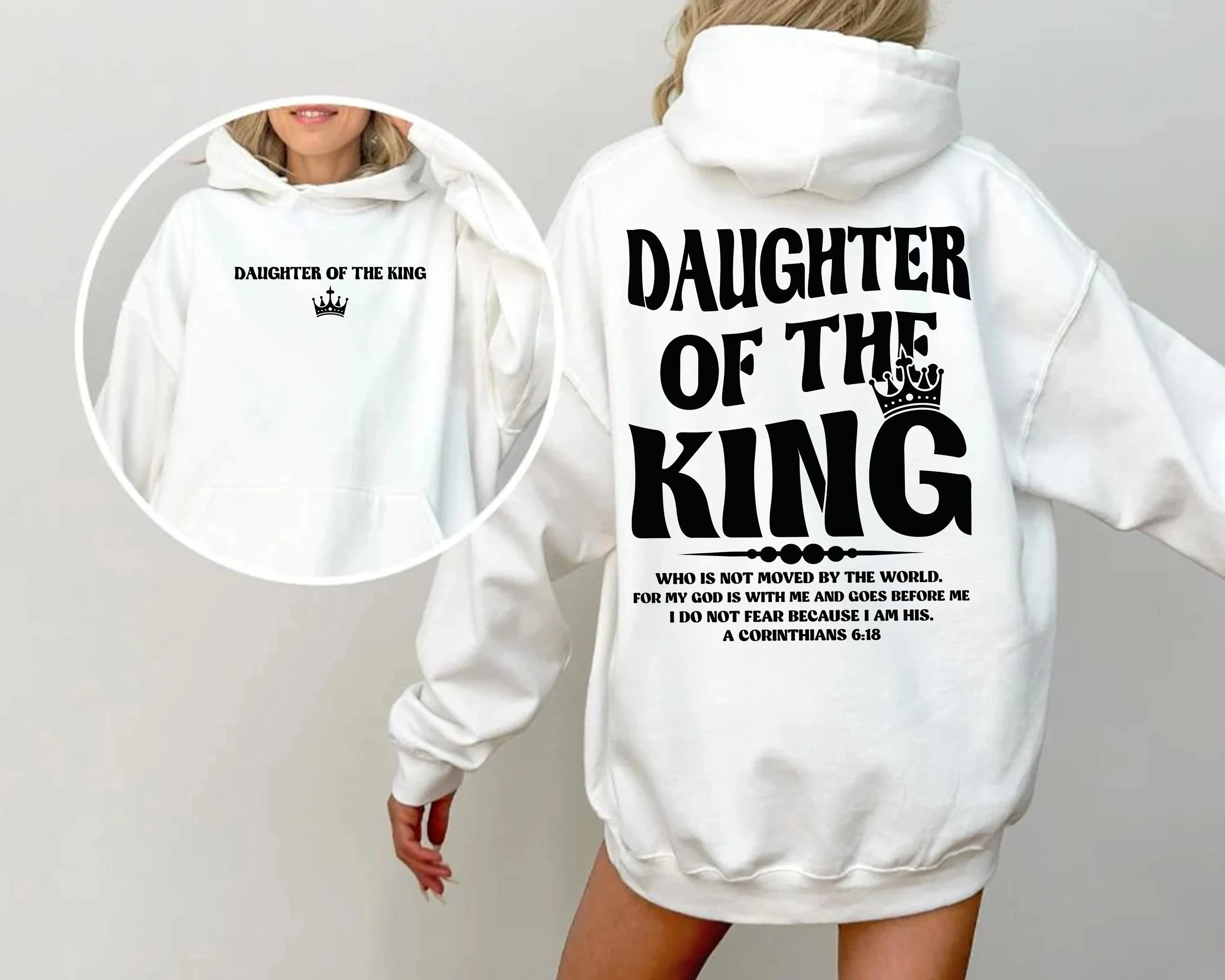 

Толстовка с капюшоном «Дочь короля», мужская и женская толстовка с длинными рукавами, пуловер Y2k, топы, модная осенне-зимняя одежда, толстовки