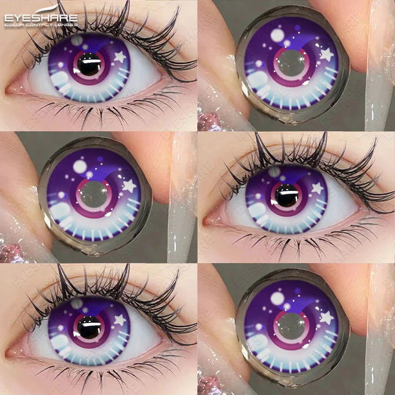 EYESHARE  Color Contact Lenses For Eyes 1Pair Anime Cosplay Colored Lenses Blue Halloween Lenses Contact Lens Beauty Makeup