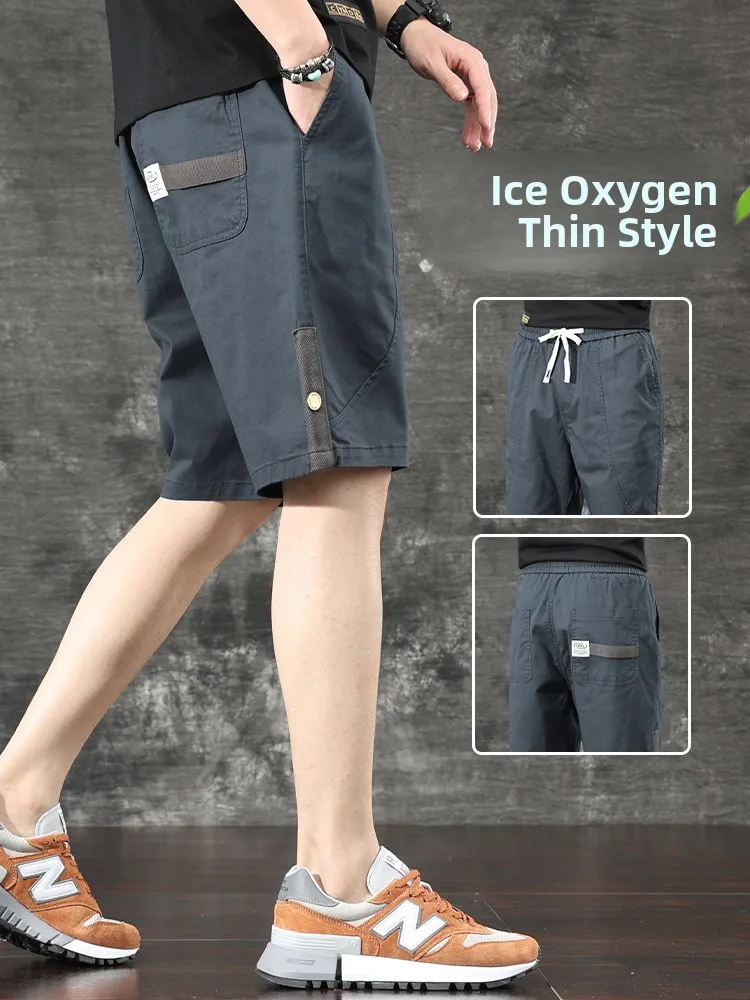 

Men's Retro American Workwear orts Summer Thin Loose Casual Straight Leg Faionable Breathable Lightweight Cotton Pants